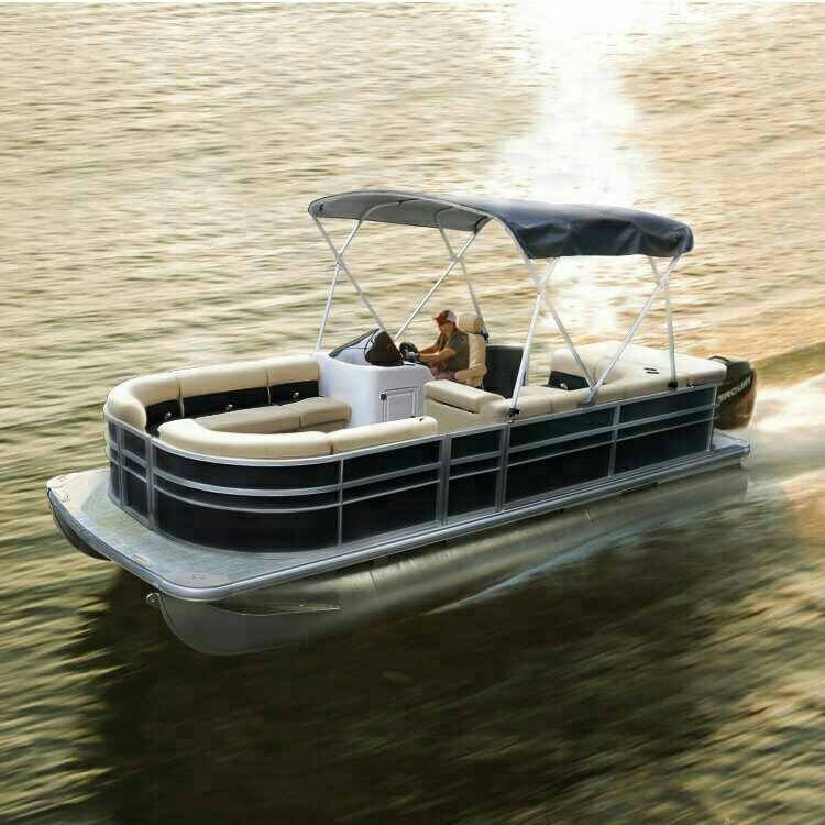 16ft New Aluminum Pontoon Boat With Motor Trailer for Family Water Play & Party Combo Set With Engine Included Made in China